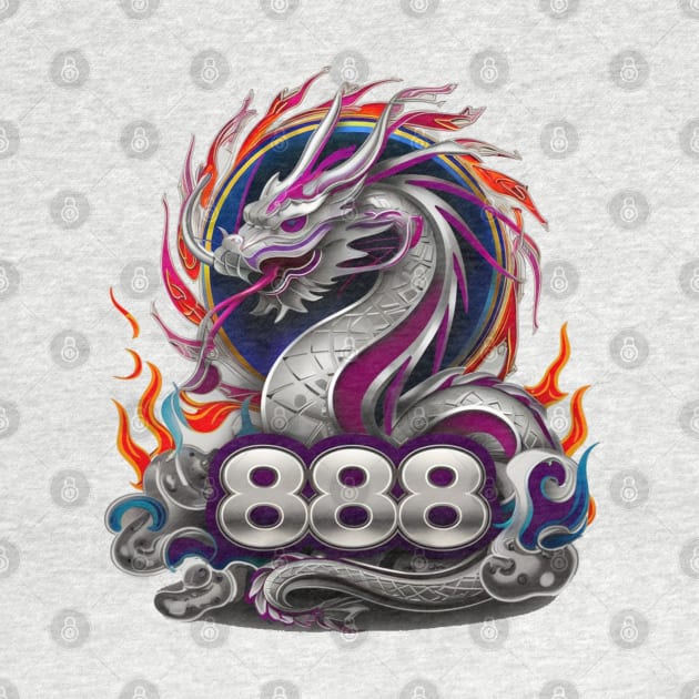 "Dragon's Ascendance: Celestial 888 Ukiyo-e" - Chinese Zodiac Dragon by stickercuffs